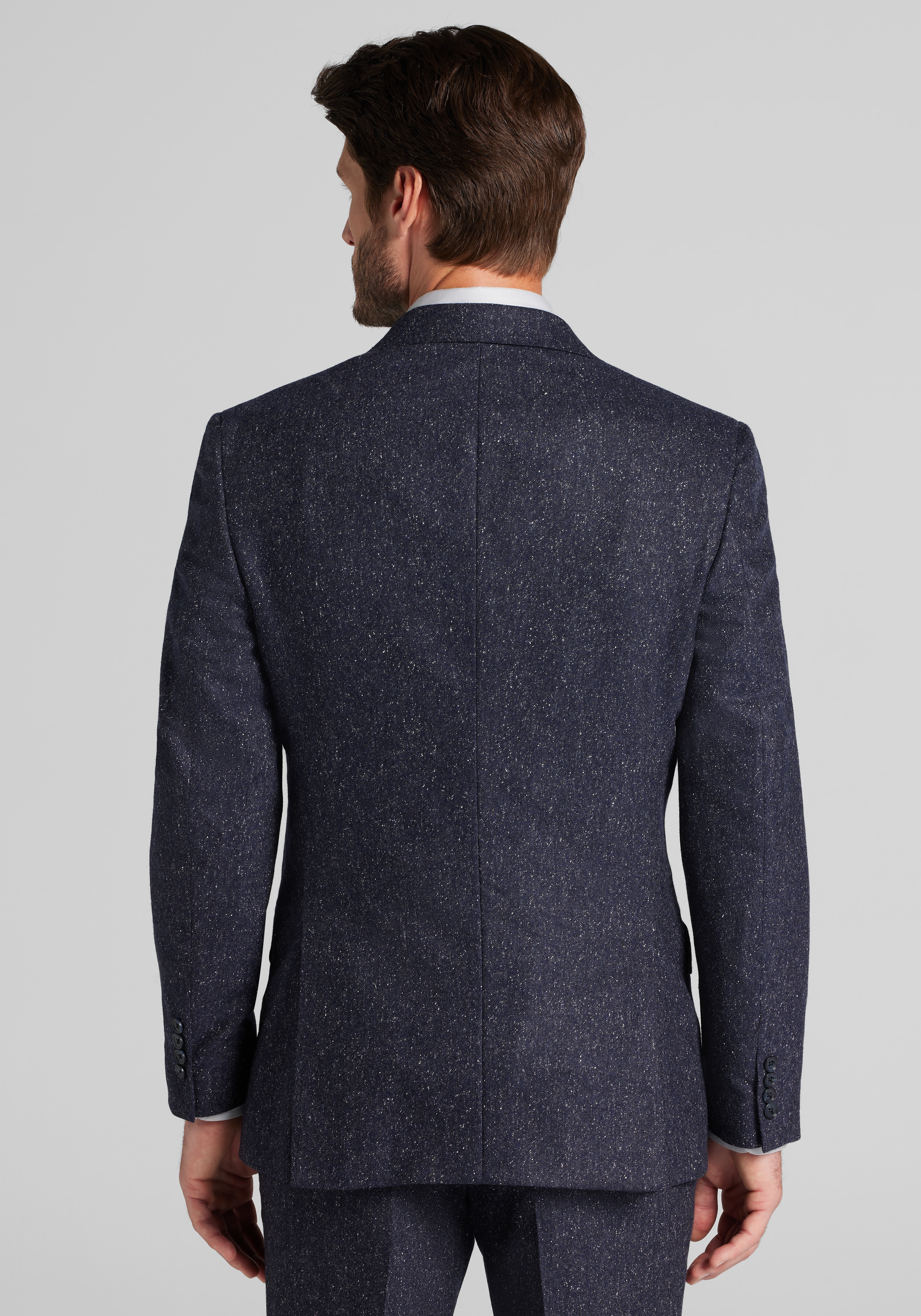 Reserve Collection Tailored Fit Tweed Italian Wool Suit Separates Jacket