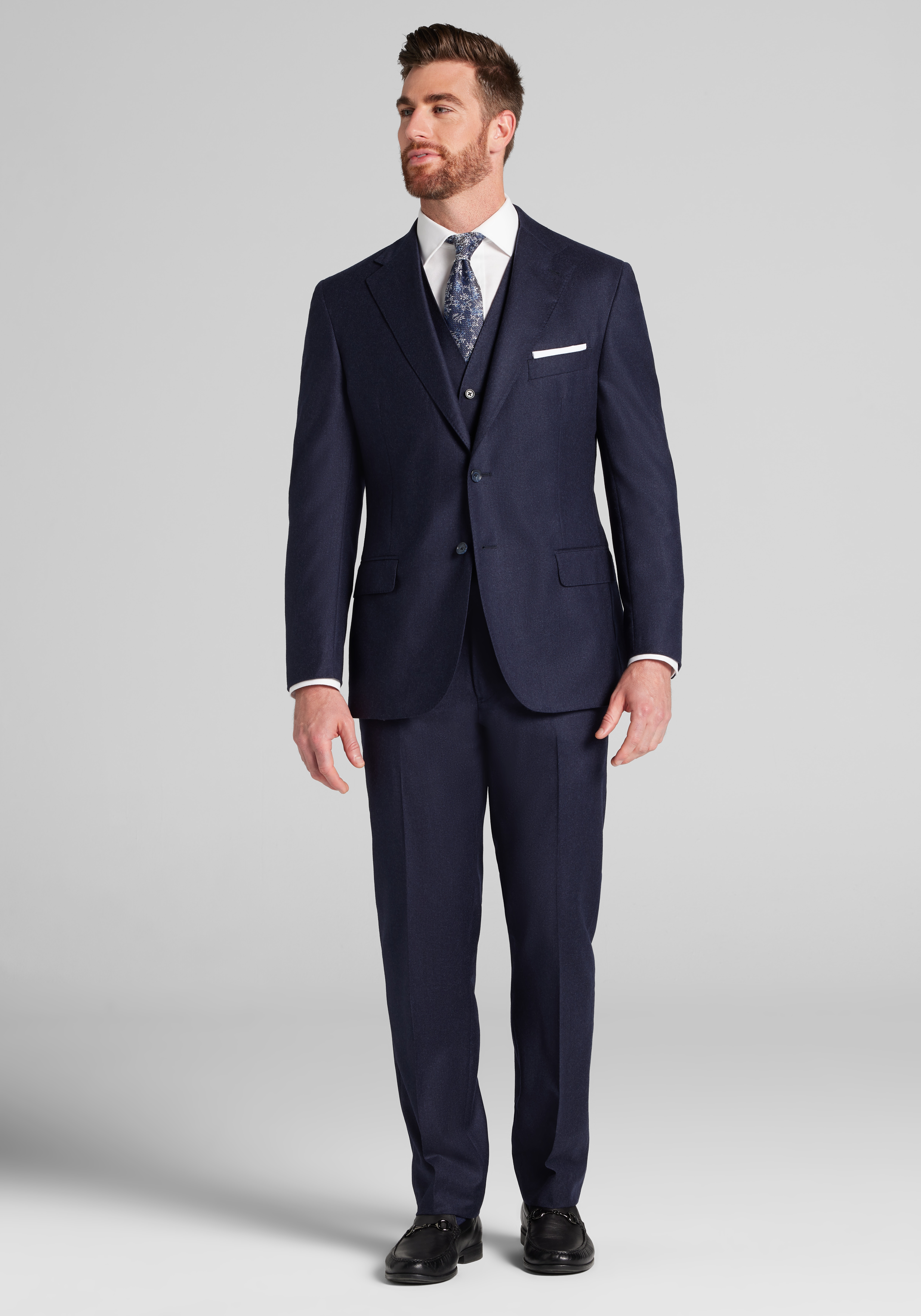 Men's Suits, Reserve Collection Tailored Fit Wool-Cashmere Suit - Big & Tall - Jos A Bank