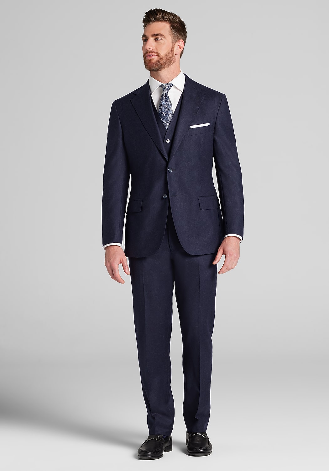 Reserve Collection Tailored Fit Wool-Cashmere Blend Suit Separates Jacket - Big & Tall
