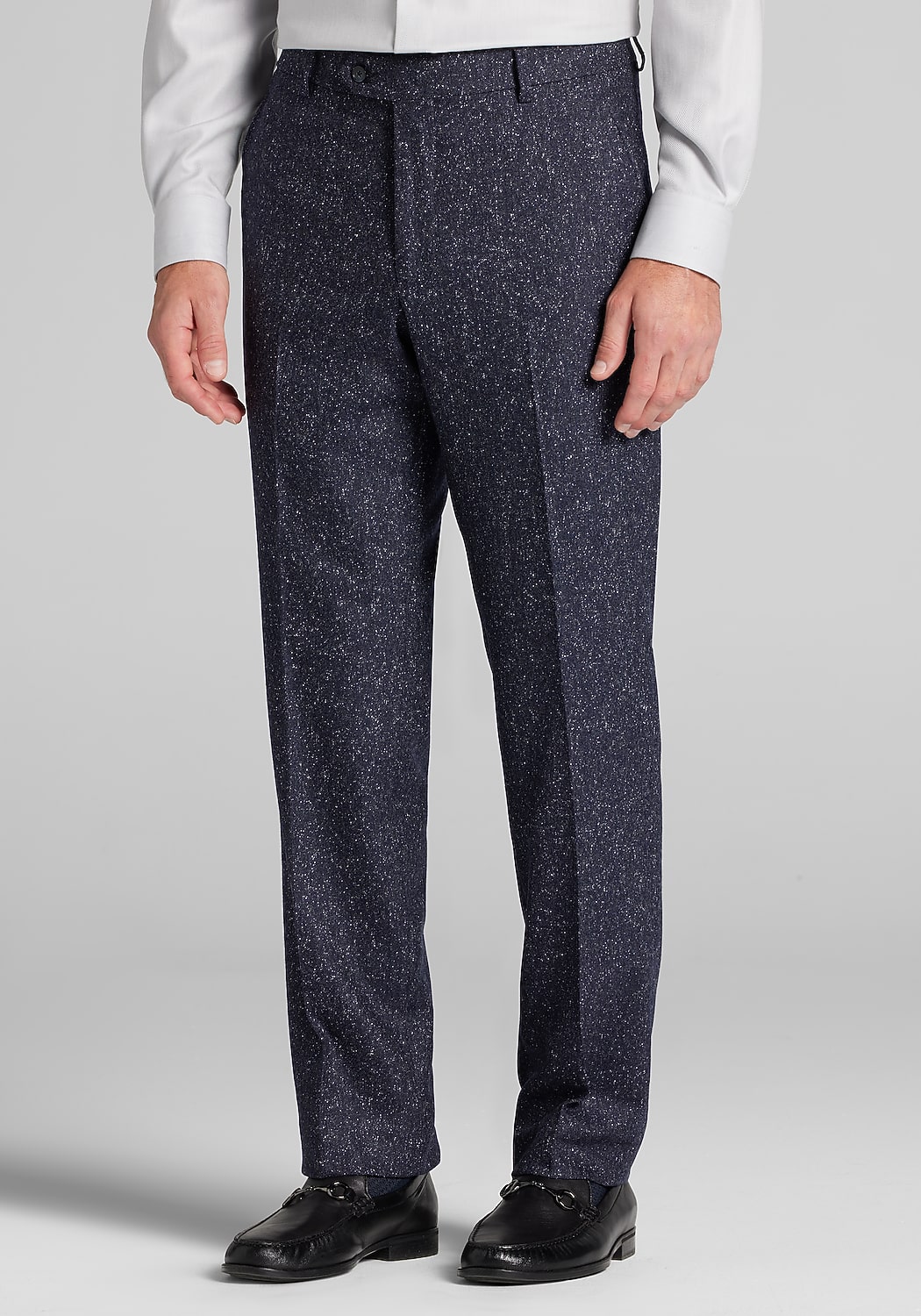 Reserve Collection Tailored Fit Tweed Made in USA Suit Separates Pants - Big & Tall