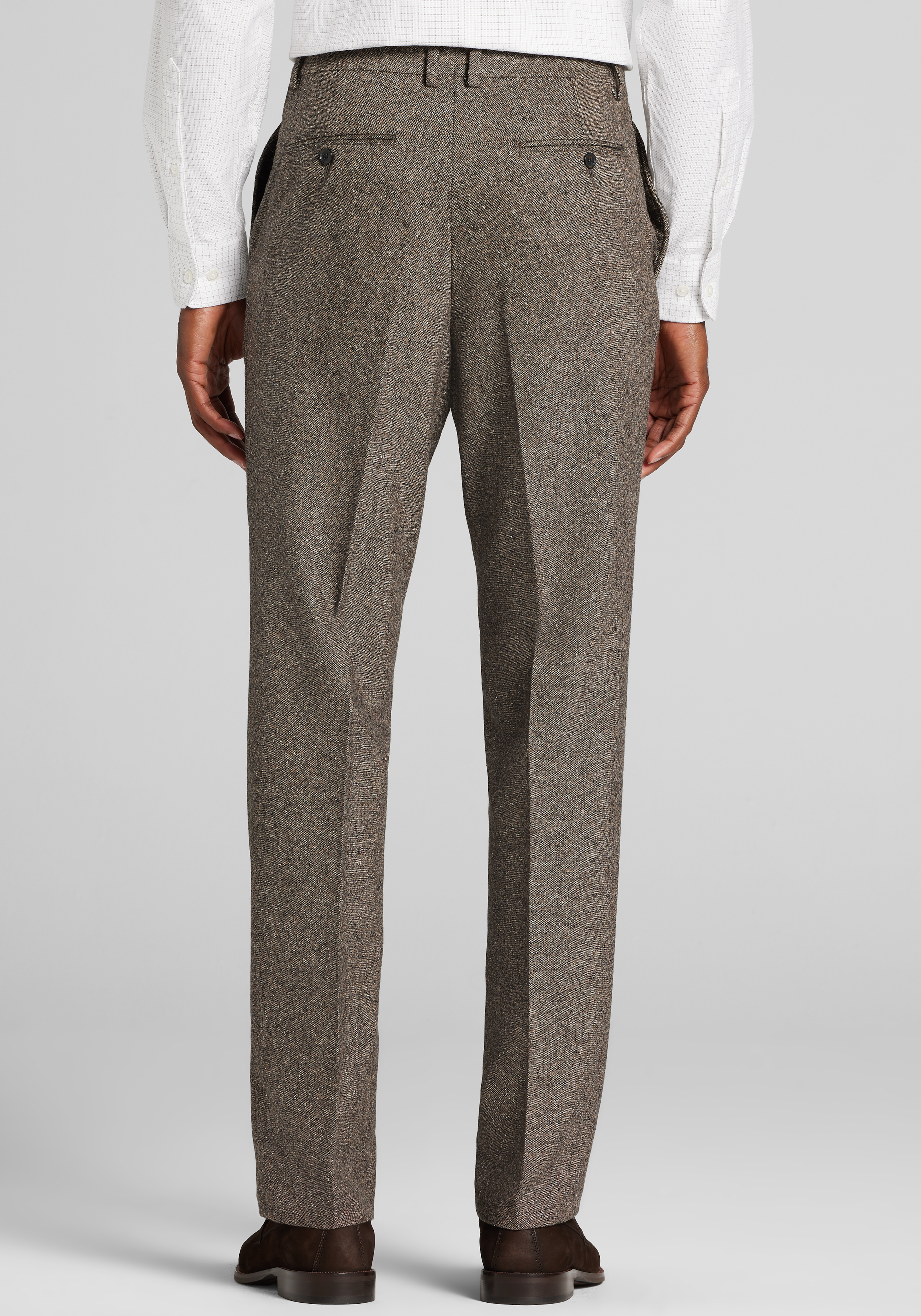 Reserve Collection Tailored Fit Tweed Made USA Suit Separates Pants