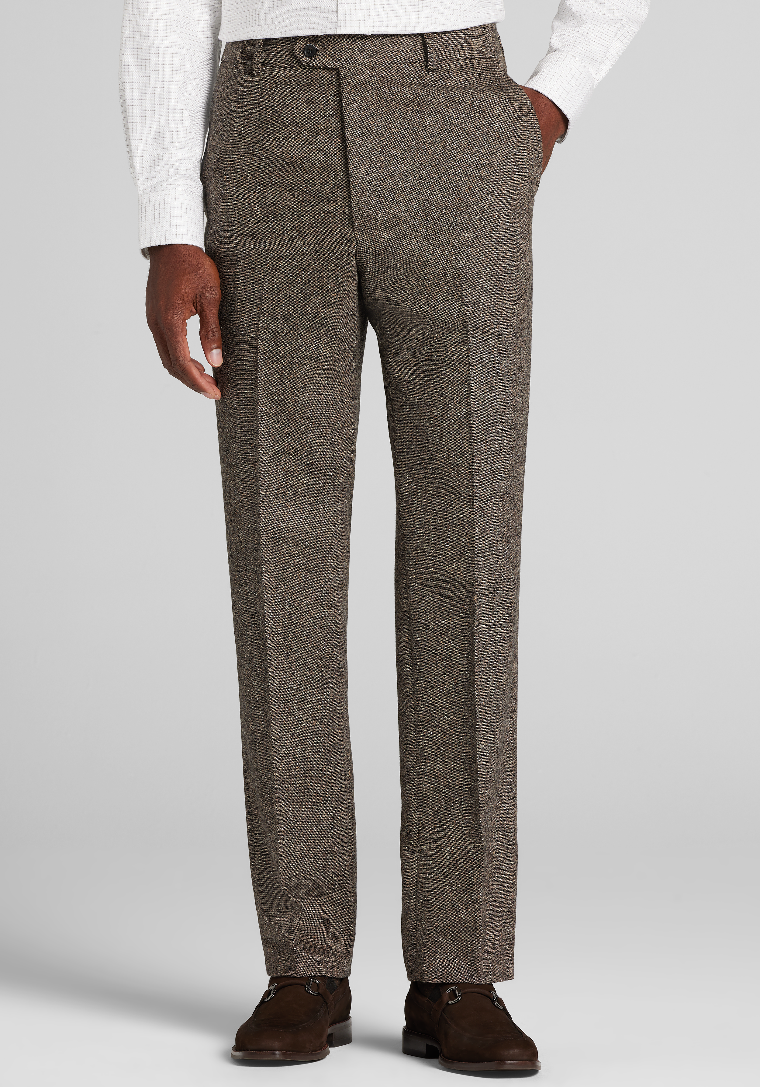 Men's FLYOUT_CATEGORY, Reserve Collection Tailored Fit Tweed Made in USA Suit Separates Pants - Big & Tall - Jos A Bank