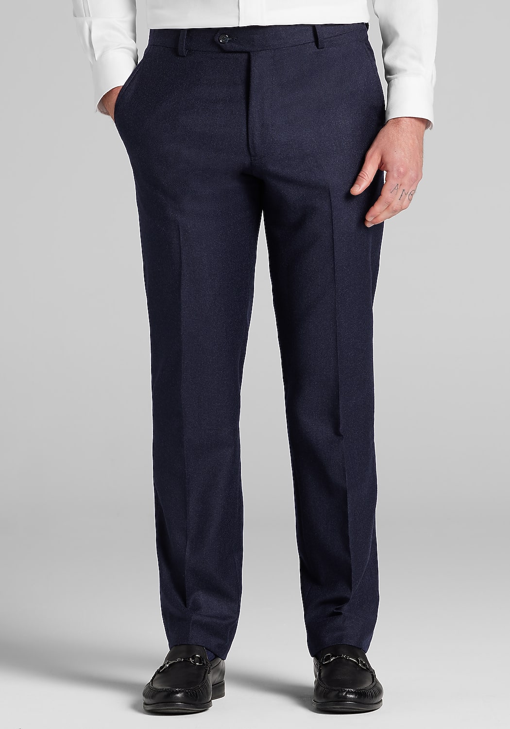 Reserve Tailored Fit Wool-Cashmere Blend Suit Separates Pants - Big & Tall