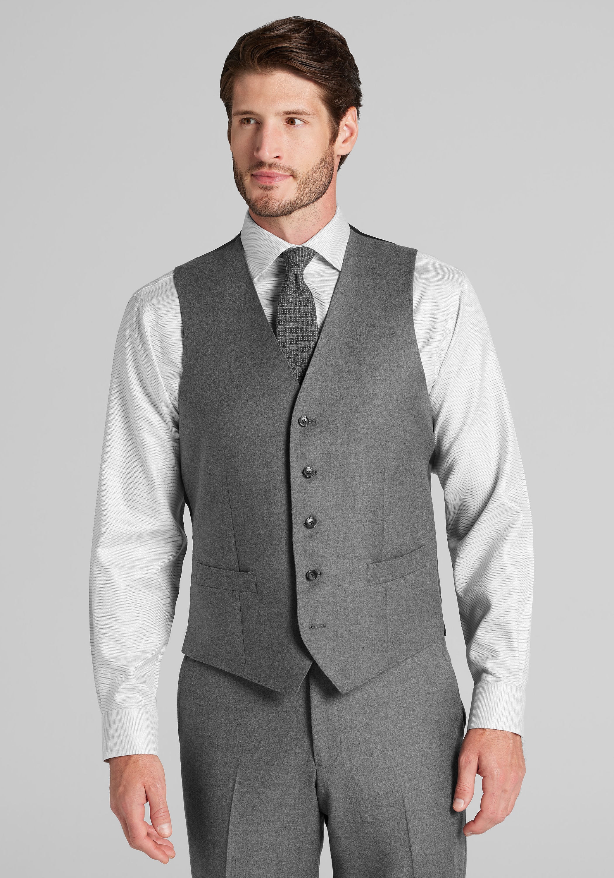 Men's New!, Reserve Collection Tailored Fit Wool-Cashmere Suit Separates Vest - Jos A Bank