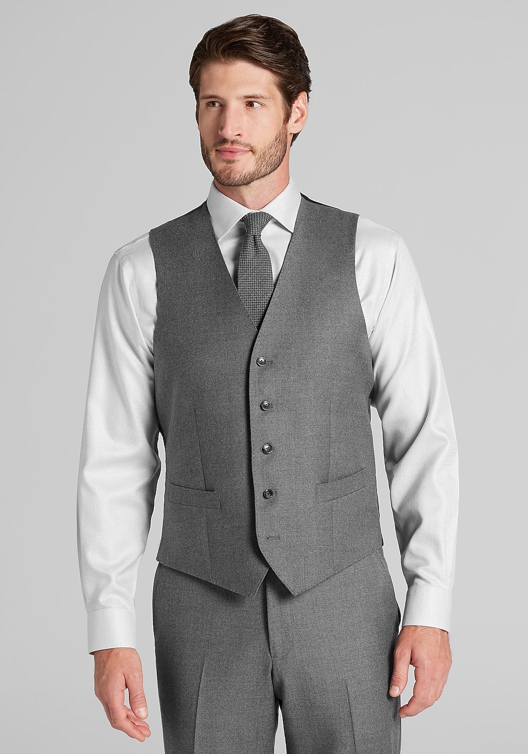 Reserve Collection Tailored Fit Wool-Cashmere Suit Separates Vest