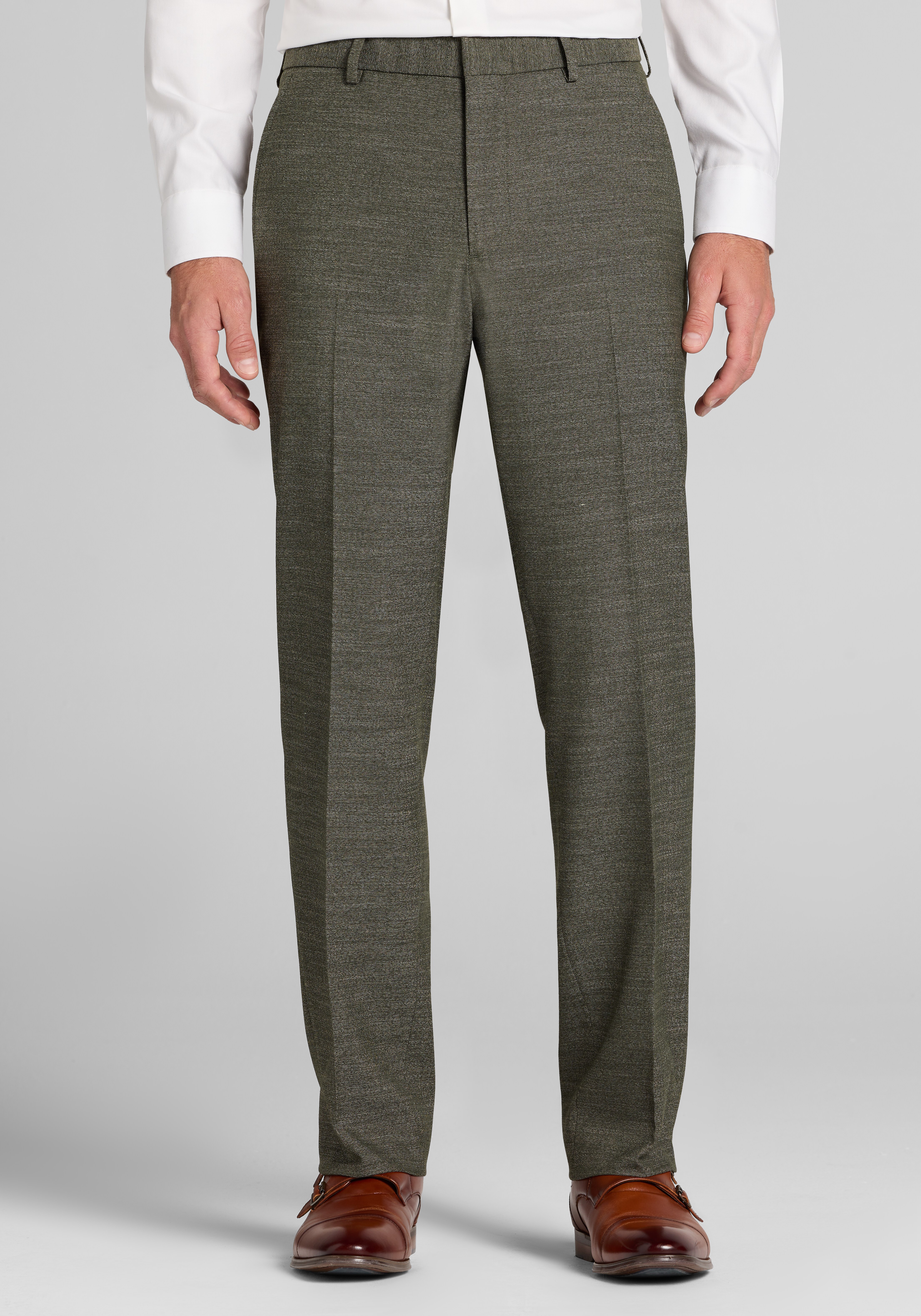 Men's Suits, 1905 Collection Tailored Fit Herringbone Suit Separates Pants - Jos A Bank