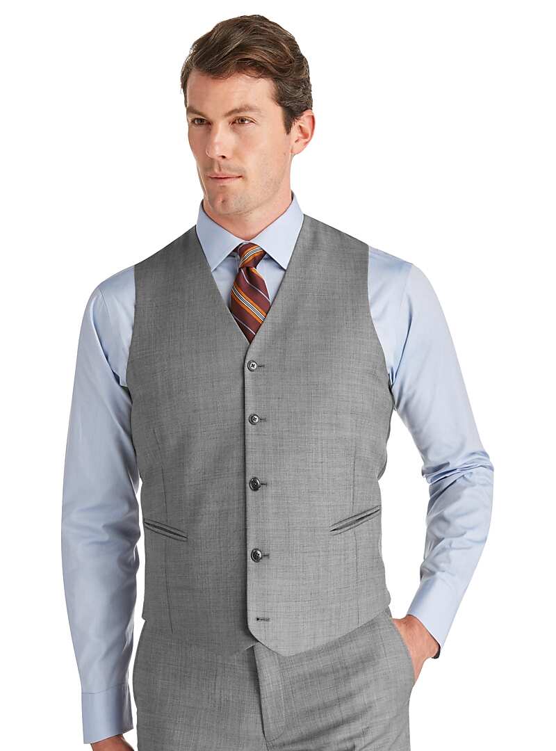 Traveler Collection Slim Fit Sharkskin Suit Separate Vest CLEARANCE ...