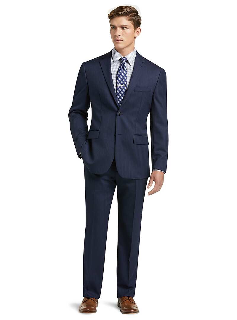 1905 Collection Tailored Fit Herringbone Suit - Big & Tall CLEARANCE ...