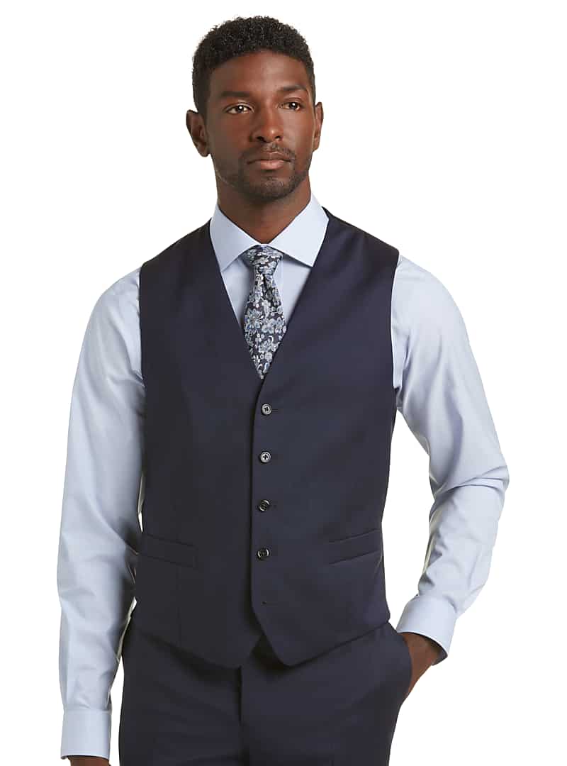 Signature Collection Traditional Fit Suit Separates Vest - Big & Tall ...