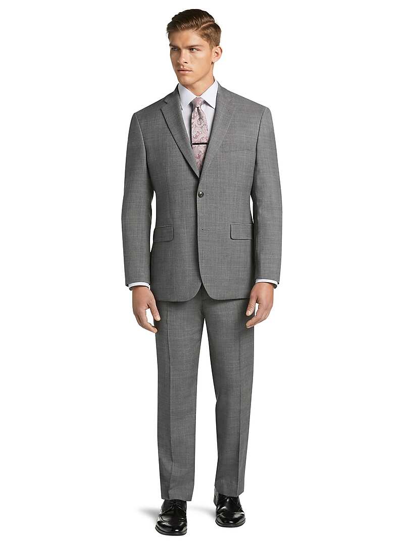 1905 Collection Tailored Fit Glen Plaid Suit with brrr°® comfort - Big ...