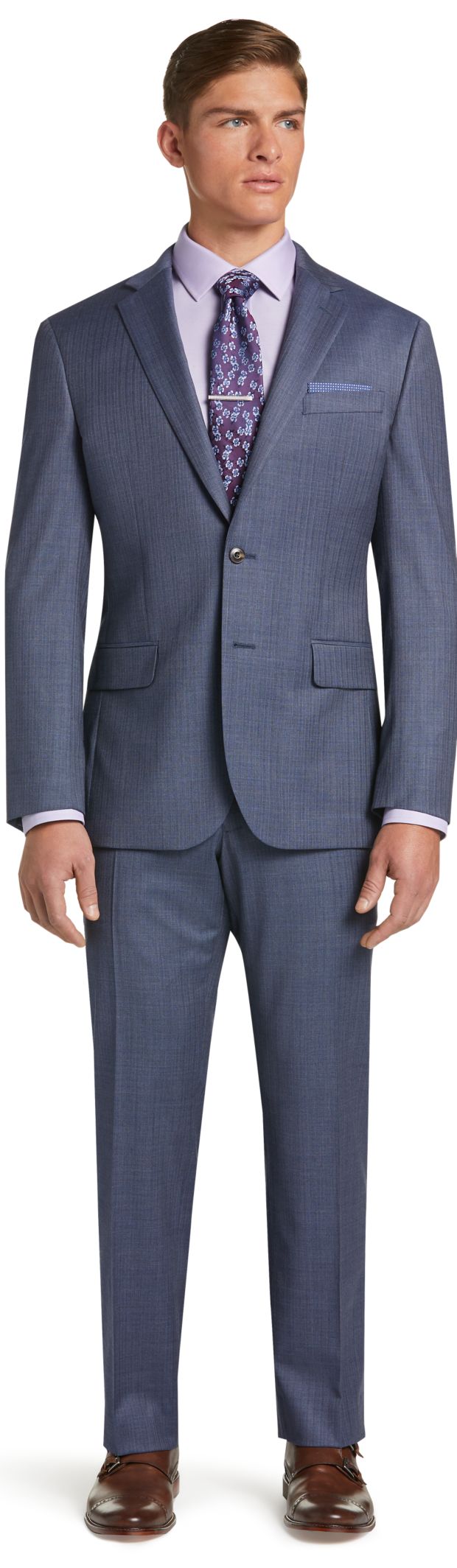 1905 Collection Herringbone Slim Fit Suit with brrr°® comfort - Big ...