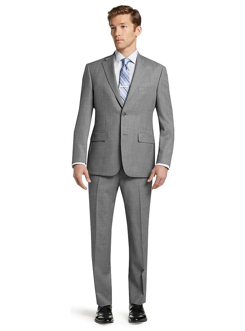 Traveler Collection Tailored Fit Woven Textured Suit CLEARANCE - Suits ...