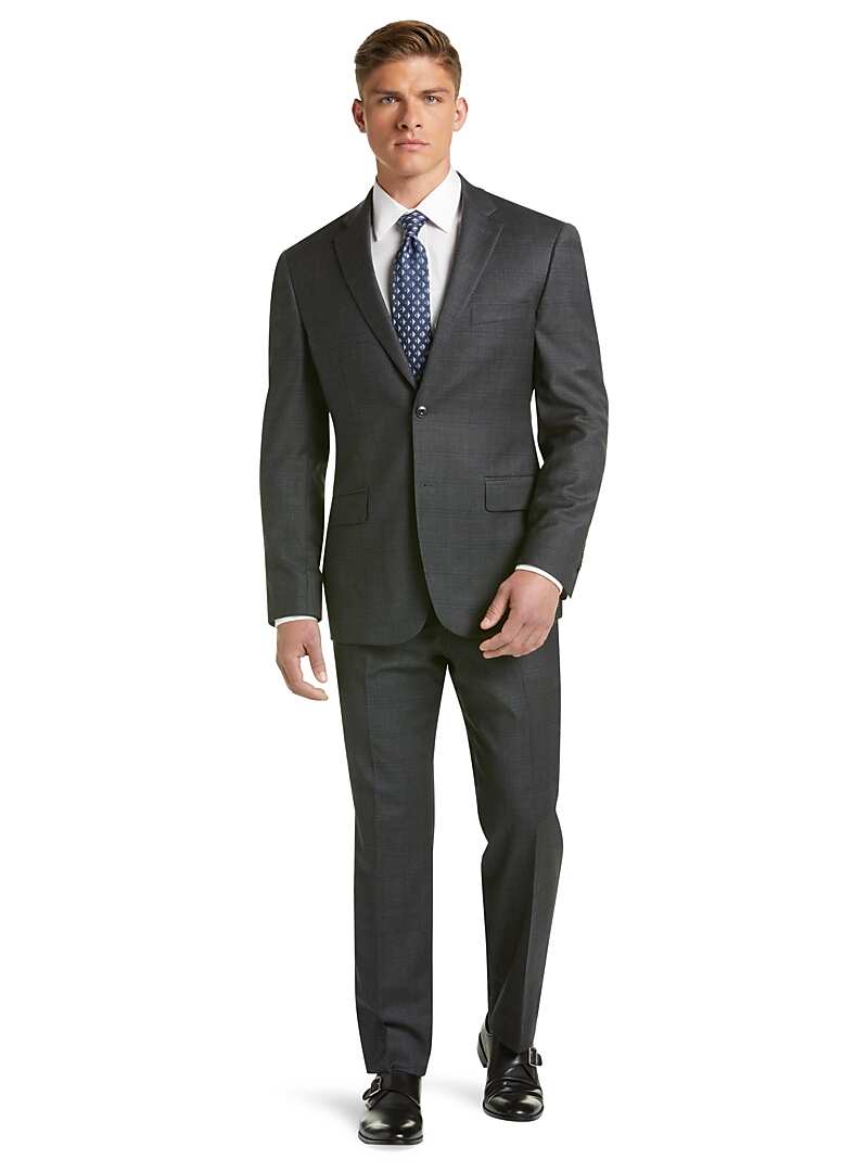 1905 Collection Tailored Fit Plaid Suit with brrr°® comfort - 1905 ...