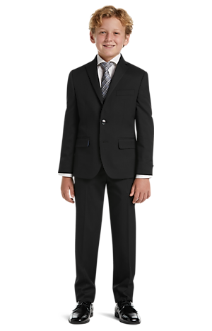 Grey Formal 2 Piece Slim Fit Boys Suit Tuxedo Set Pants and Jackets 