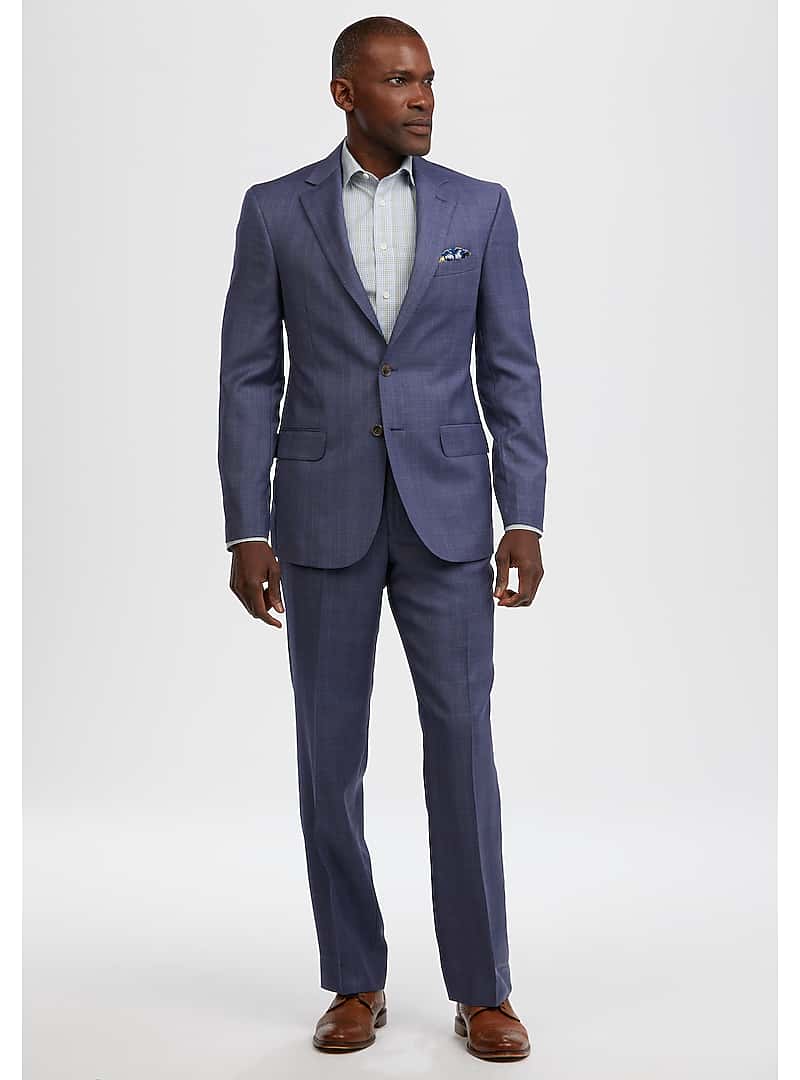 Reserve Collection Tailored Fit Glen Plaid REDA 1865 Sustainawool™ Suit ...