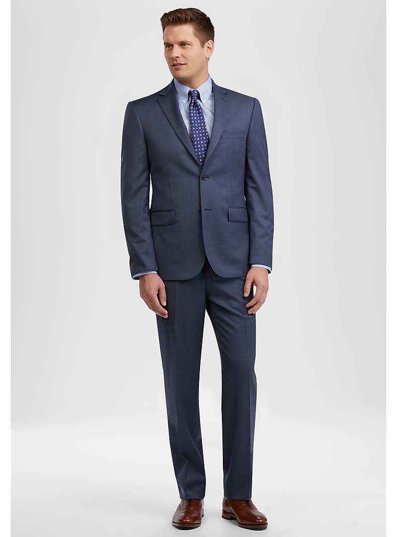Jos. A. Bank Men's Traveler Collection Tailored Fit Tic Weave Suit