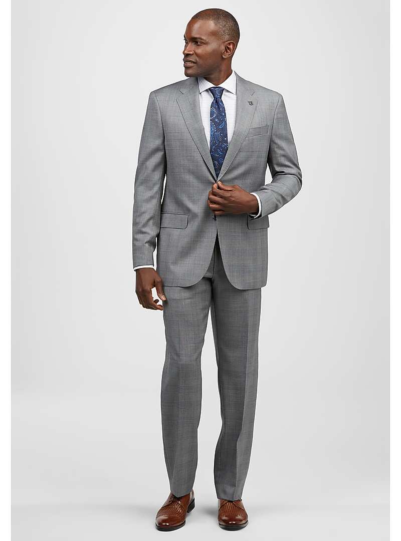 Reserve Collection Tailored Fit Plaid Liberty Suit Big & Tall New