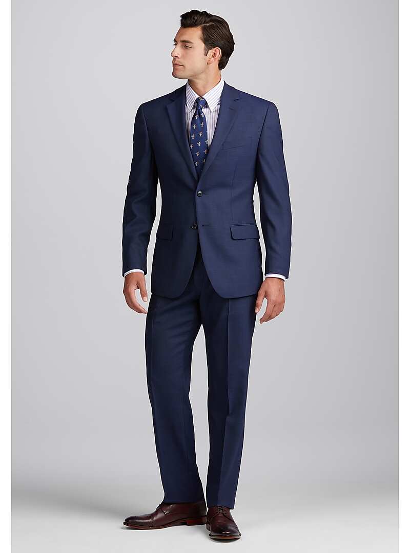 Jos. A. Bank 1905 Collection Tailored Fit Men's Plaid Suit (Navy)