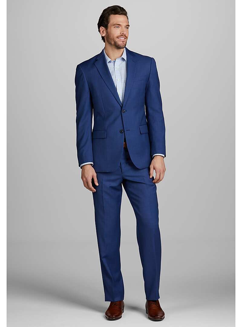 Jos. A. Bank Tailored Fit Pin Dot Suit CLEARANCE All Clearance Jos