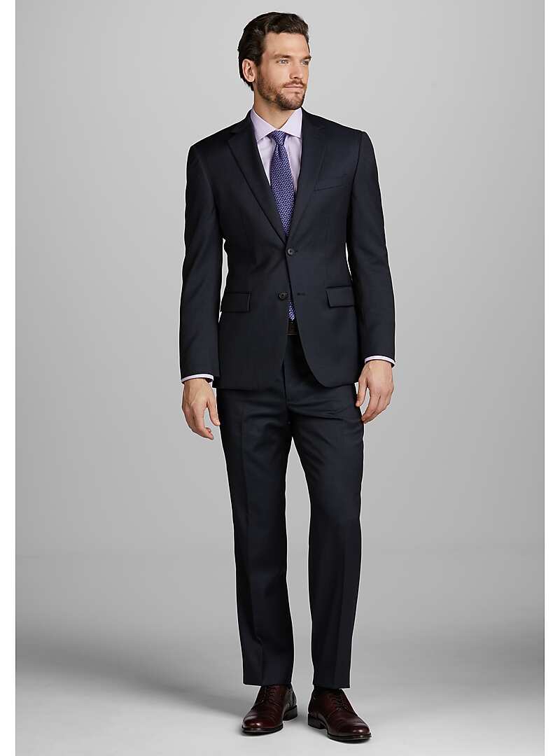 Jos. A. Bank Tailored Fit Pin Dot Suit CLEARANCE All Clearance Jos