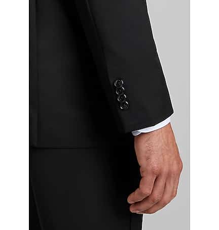 Joseph abboud charcoal gray twill modern fit topcoat hot sale