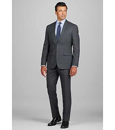 Traveler Collection Tailored Fit Windowpane Suit CLEARANCE