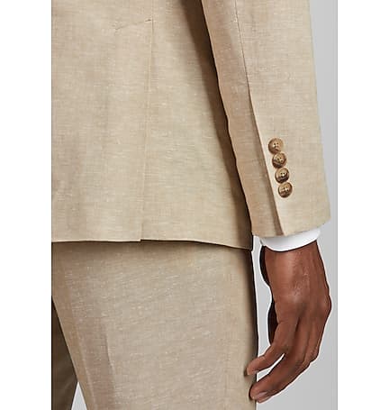Calvin Klein Slim Fit Suit Separates Linen-Blend Pants