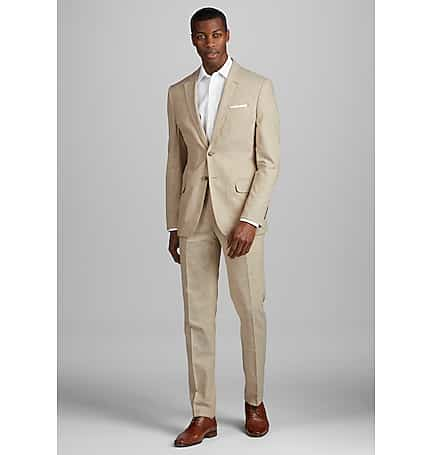 Men's Ultra Slim Fit Skinny Tuxedo, Ivory Blazer Jacket and Pants