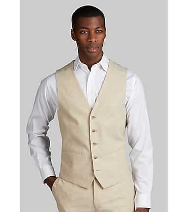 Jos. A. Bank Slim Fit Linen Blend Suit Separates Vest - Memorial Day Deals