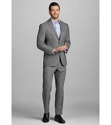 Traveler Collection Tailored Fit Plaid Suit CLEARANCE - All