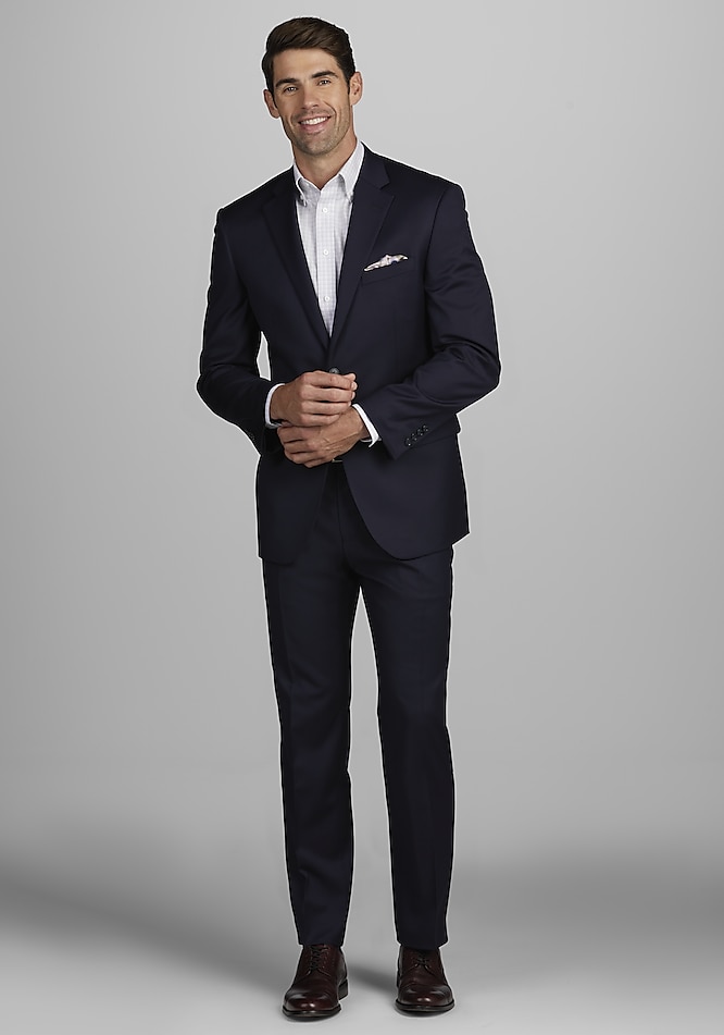 Bank Tailored Fit Solid Suit Big Tall CLEARANCE All