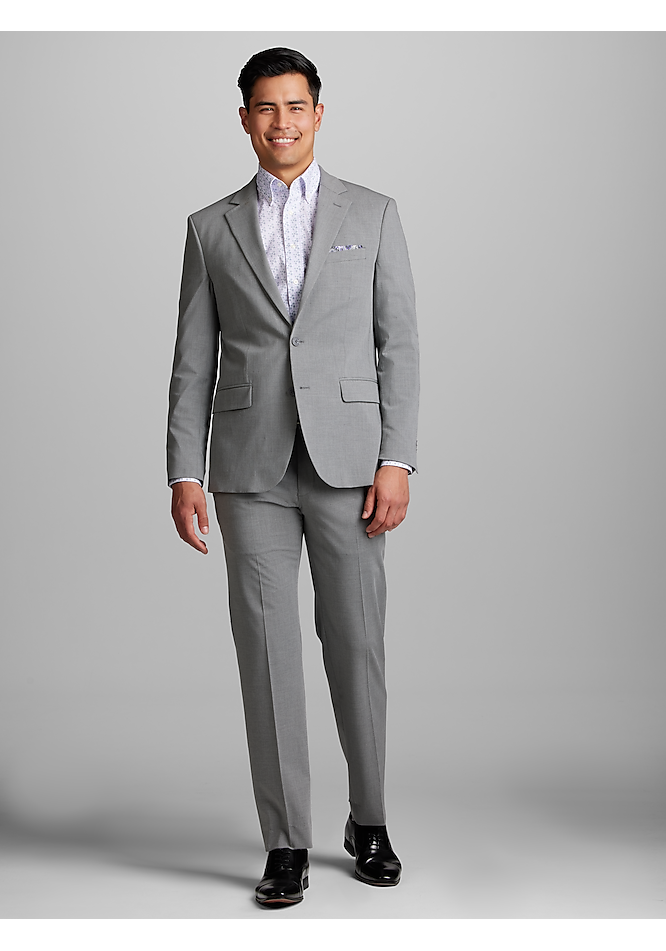 NIŪ Suit Jackets In Grey NEW EXPRESS $288 LIGHT GRAY MODERN TECH SUIT JACKET SZ 42S
