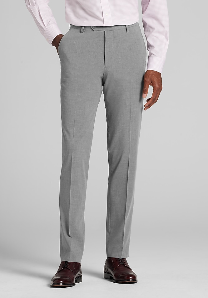 Men's Jos. A. Bank Slim Fit Suit Pants at Jos. A. Bank, Light Grey, Size 42x30 - Suit Separates