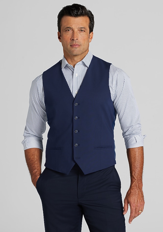 Gilet Homme Jos A. Bank Leadbetter - Taille M, Bleu, Neuf Sans Étiquettes