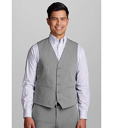 Men s Jos. A. Bank Slim Fit Suit Vest at Jos. A. Bank Light Grey Size Small Suit Separates