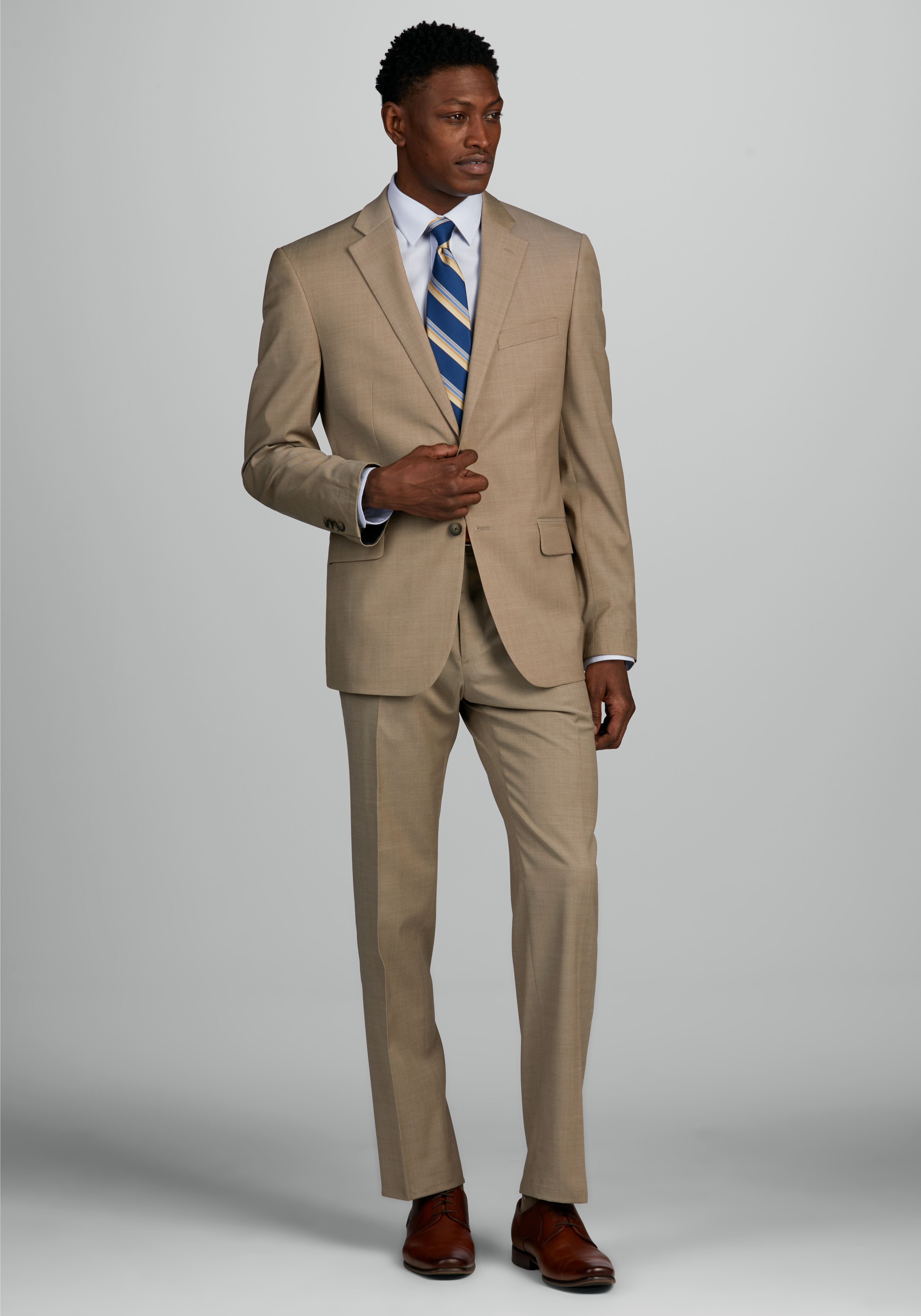 Men store tan suit