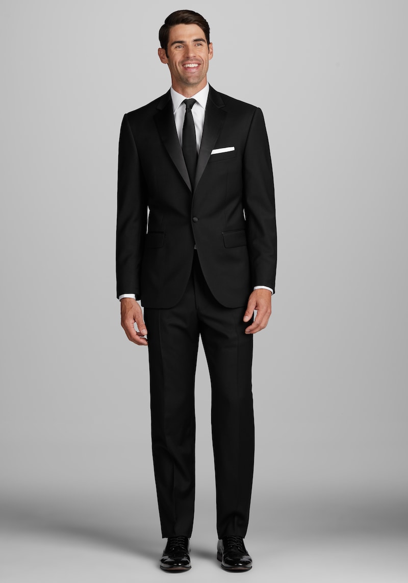 JoS. A. Bank Big & Tall Men's Tailored Fit Tuxedo Separates Jacket , Black, 50 Long