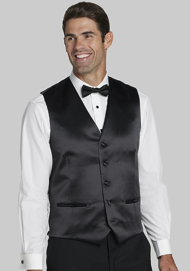 Jos. A. Bank Tailored Fit Wool Blend Satin Front Tuxedo Suit