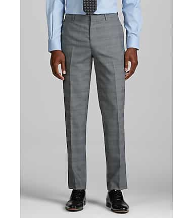 Slim Fit Pants - Gray/plaid - Men