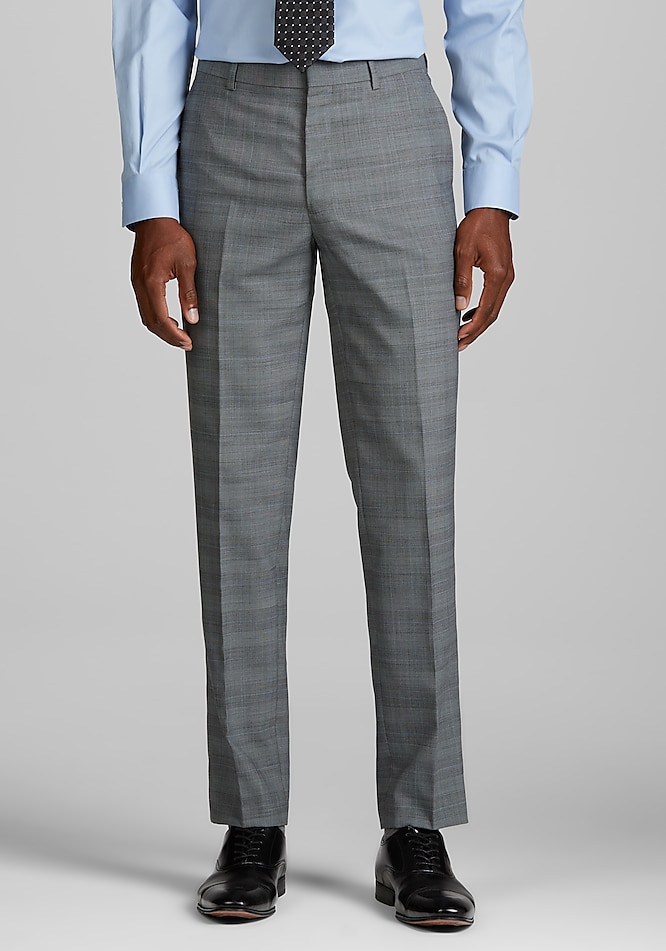Bank Slim Fit Glen Wool Blend Plaid Suit Separates Pants