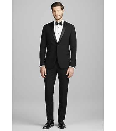 Black Skinny Fit Tuxedo Suit Jacket