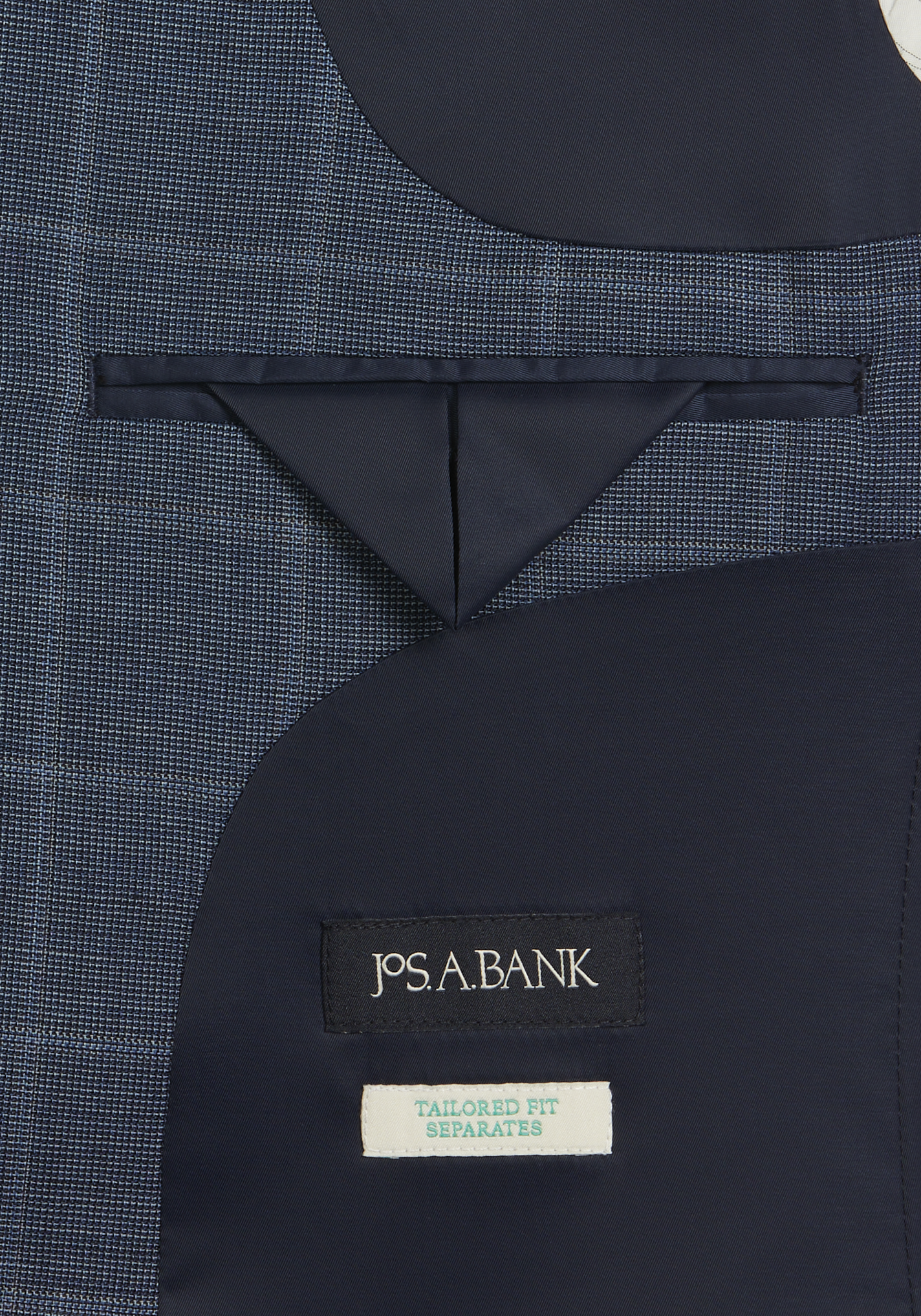 Jos. A. Bank Tailored Fit Wool Blend Windowpane Plaid Suit Separate Jacket - Big & Tall CLEARANCE