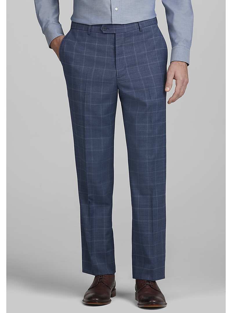 Jos. A. Bank Tailored Fit Windowpane Plaid Suit Separates Pants ...