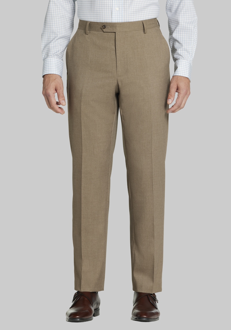 JoS. A. Bank Big & Tall Men's Tailored Fit Suit Pants , Taupe, 46x32 - Suit Separates