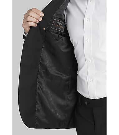 Suits, Tailored Fit Grey Mini Herringbone Suit Jacket