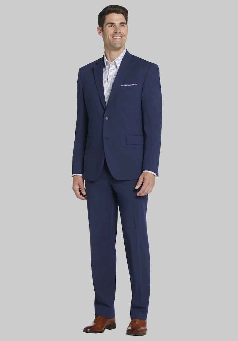 JoS. A. Bank Men's Traditional Fit Suit Jacket, Bright Navy, 43 Regular - Suit Separates