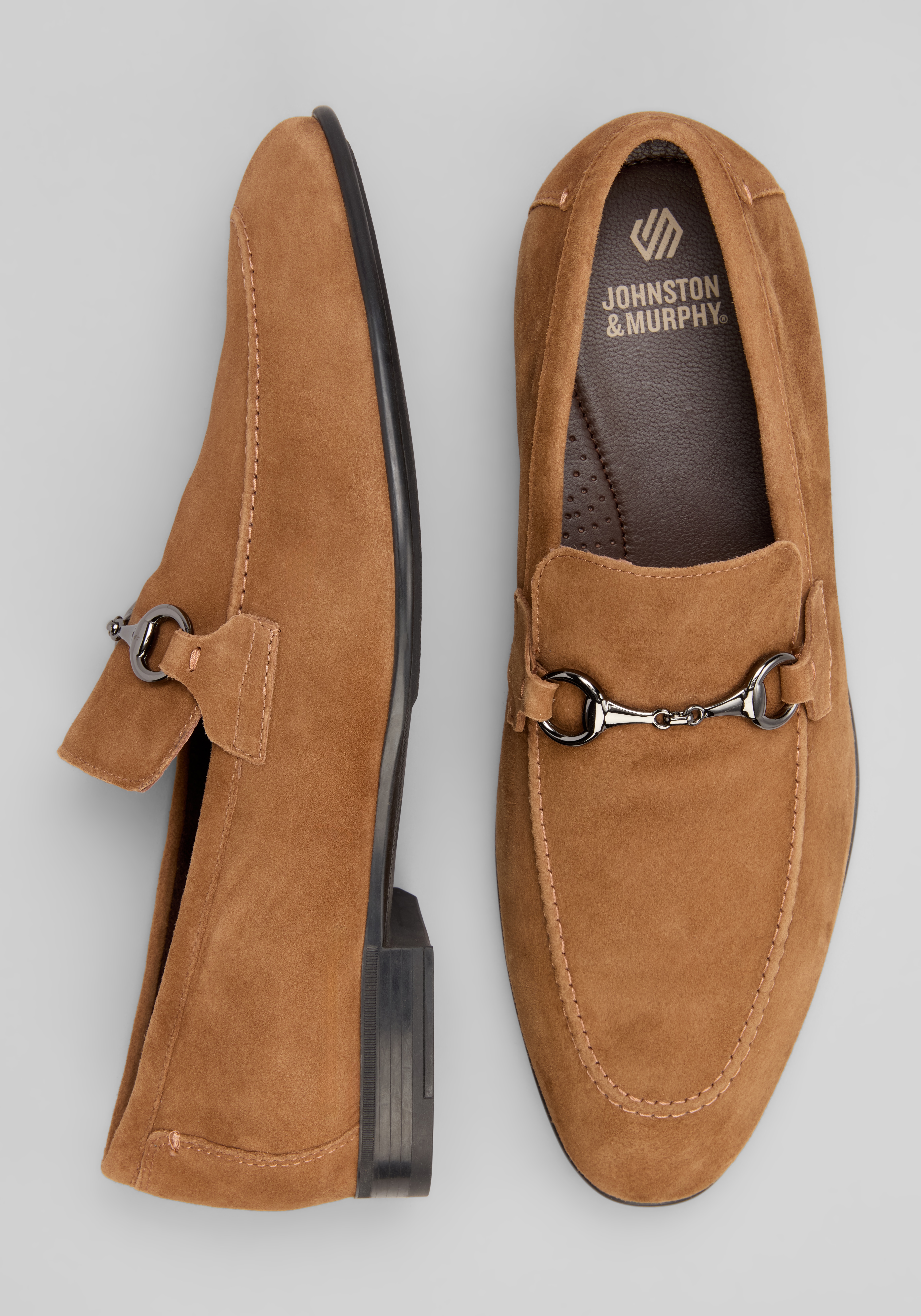 Johnston & Murphy Elston Suede Bit Loafers