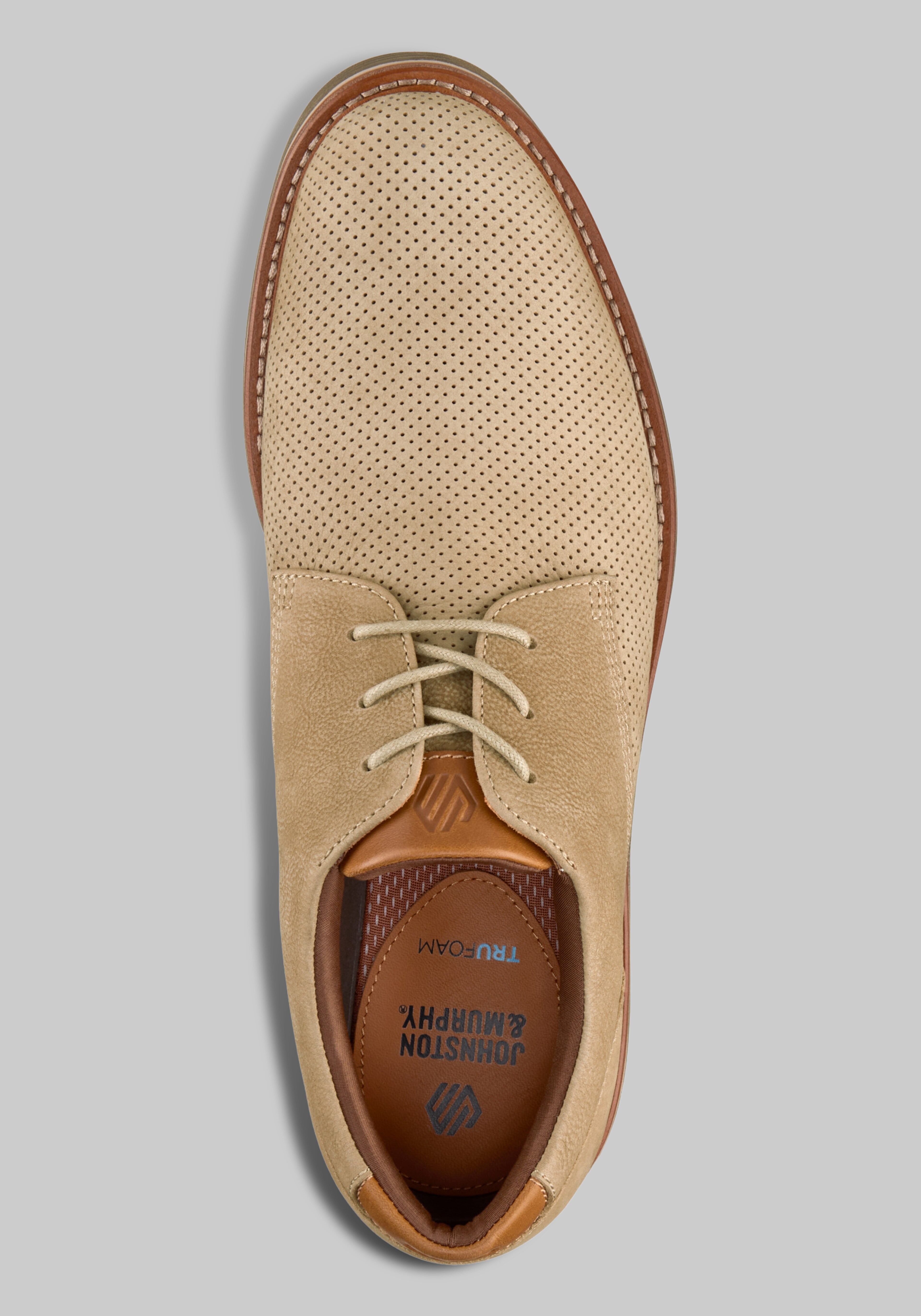 Johnston & Murphy Tyson Perfed Plain Toe Oxfords
