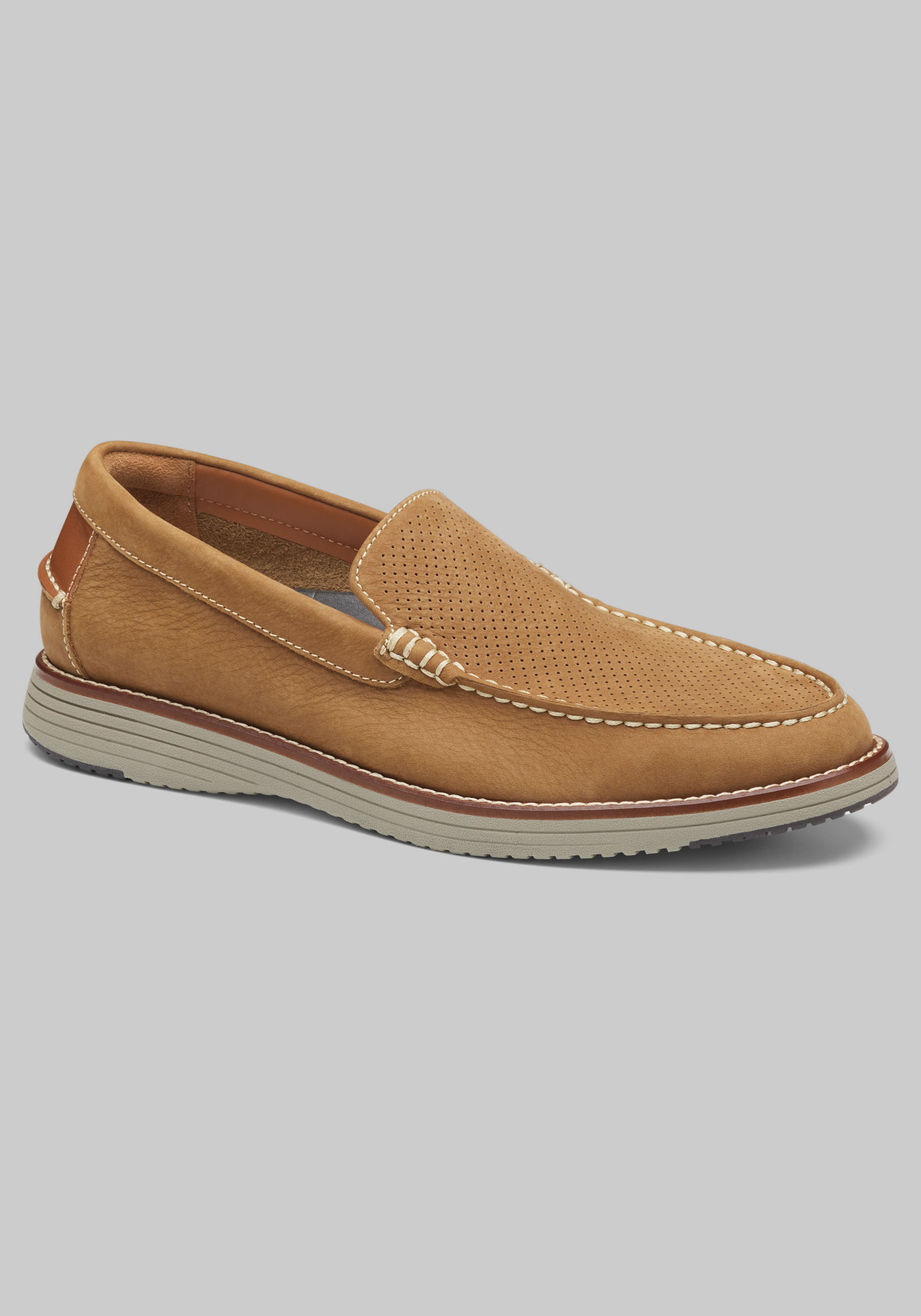 Men's Shoes, Johnston & Murphy Upton Perfed Venetian Loafers - Jos A Bank