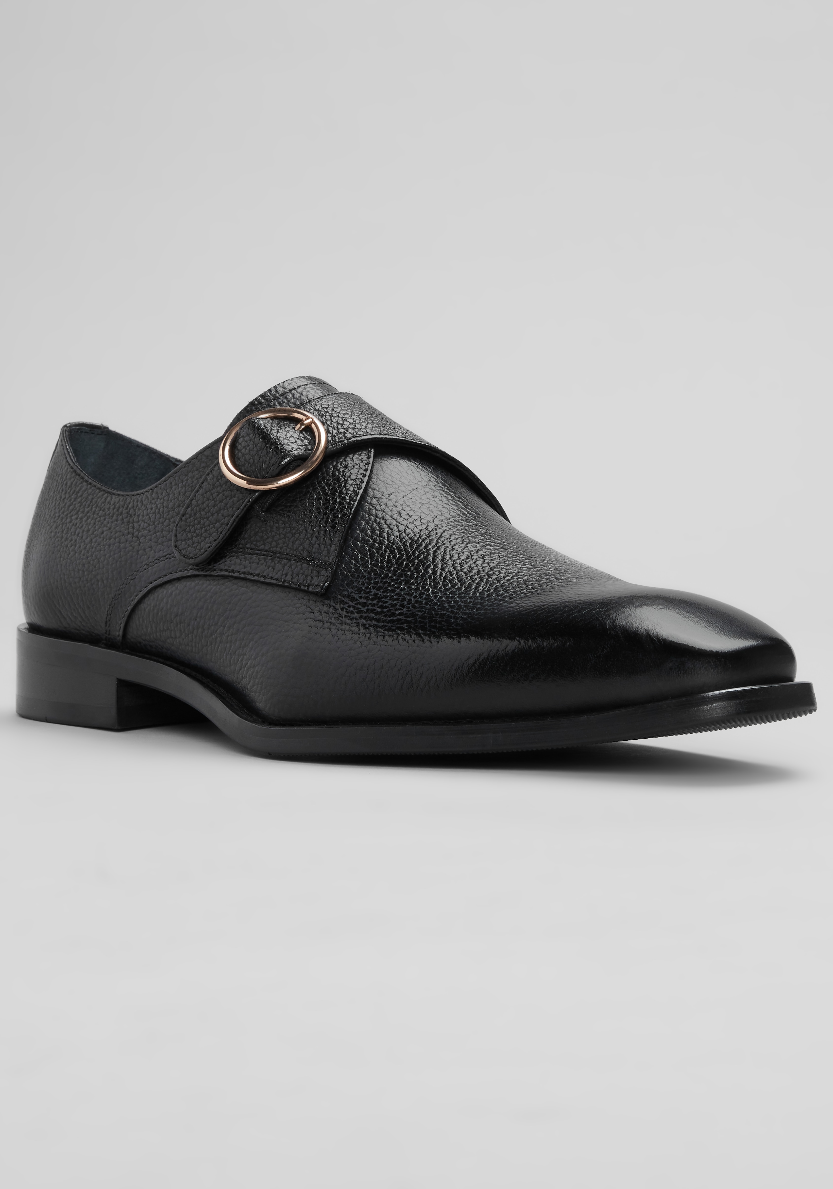 Carrucci Monk Strap Plain Toe Dress Shoes